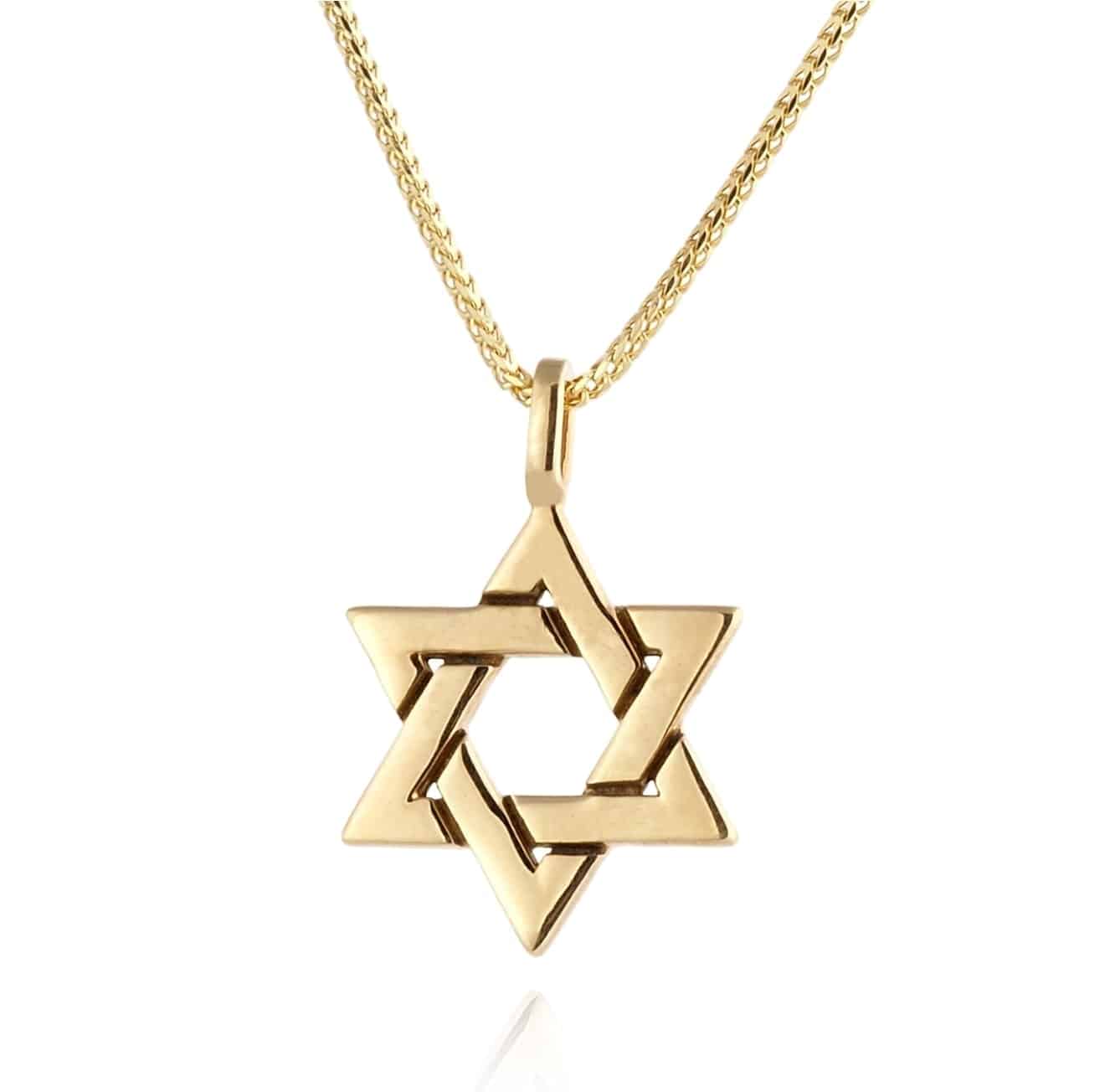 Gold Star Of David Pendant 14K »