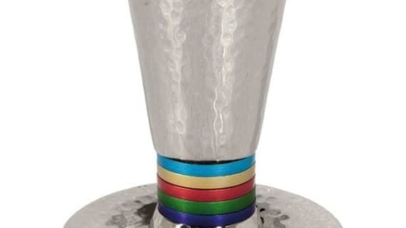 Kiddush Cup Wide Rings Multicolor