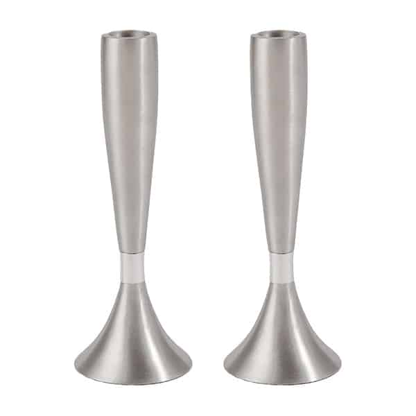 Shabbat candles "smooth and clean" - aluminum 1
