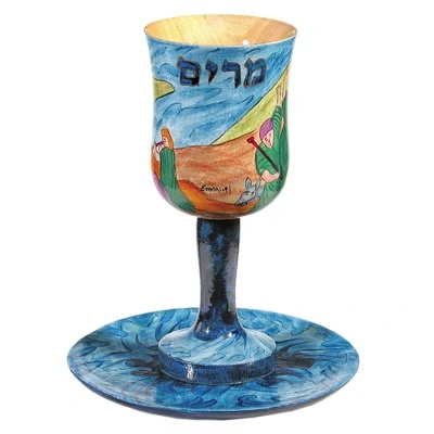 Kiddush Cup "wood Painting" - Miriam Prophet 1