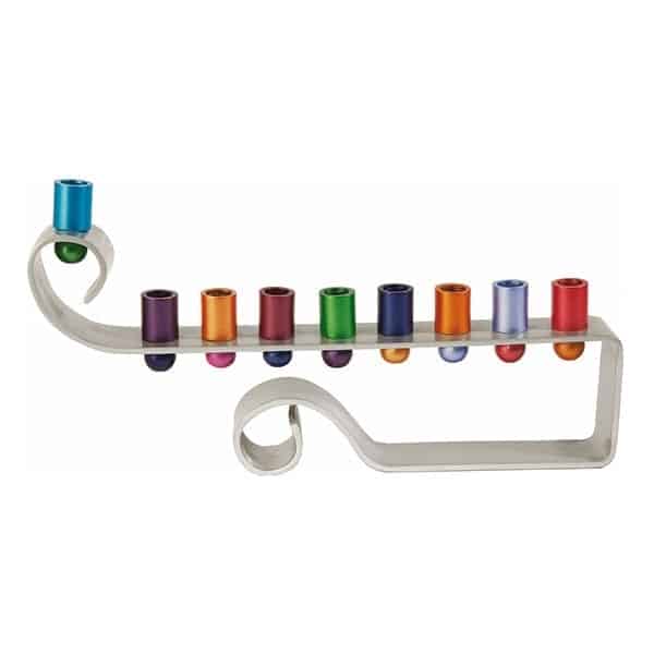 Chanukah menorah - the eighth note - colored 1