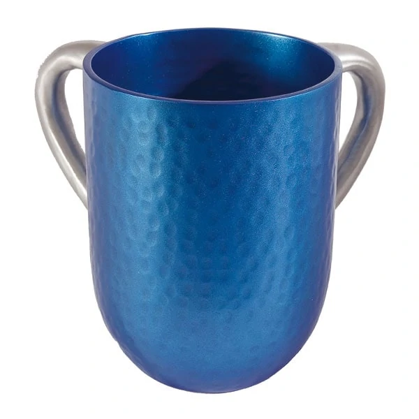 Netilat Yadayim Cup "hammer work" - blue 1