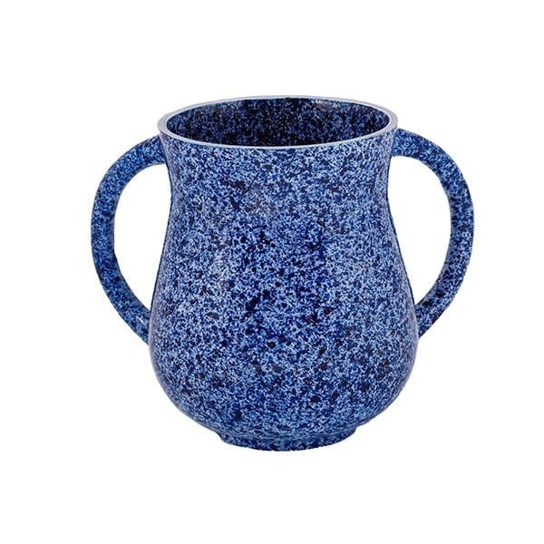 Large Netilat Yadayim Cup - antique marble - blue 1
