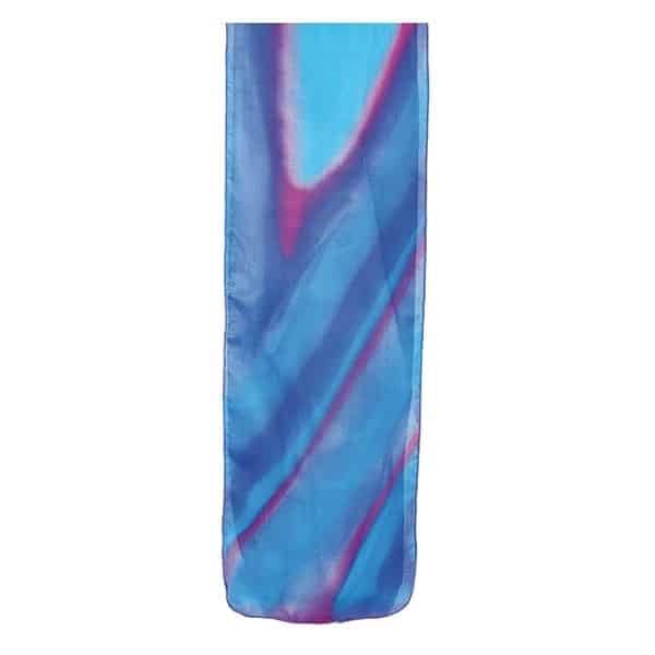 Smooth silk scarf - turquoise and purple 1