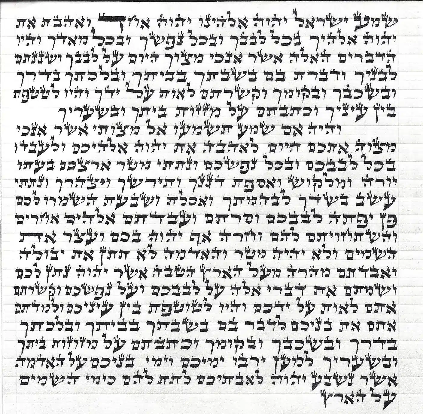 Mezuzah Parchment Mehudar Ashkenazi "Ha`arry" - 12 cm 1